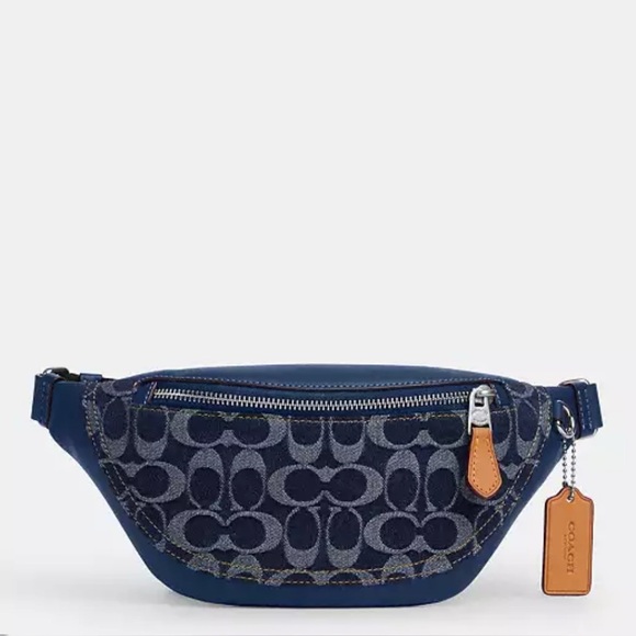 Coach Warren Mini Belt Bag In Signature Denim - Picture 1 of 3
